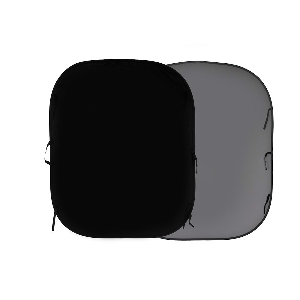 Manfrotto Plain Collapsible 1.5 x 1.8m Black/Mid Grey  